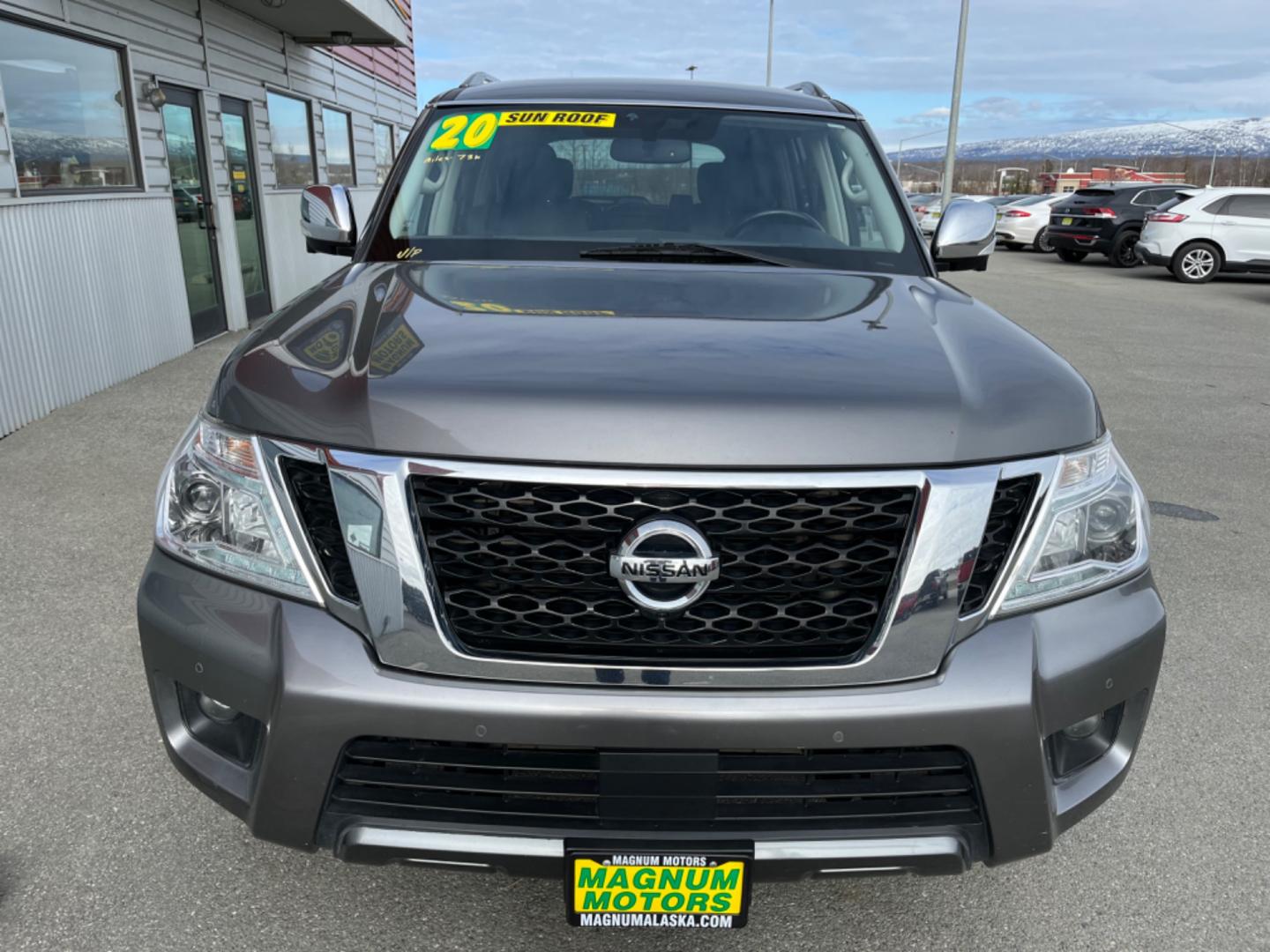 2020 GRAY /Black NISSAN ARMADA SV (JN8AY2NC5LX) with an 5.6L engine, Automatic transmission, located at 1960 Industrial Drive, Wasilla, 99654, (907) 274-2277, 61.573475, -149.400146 - Photo#6